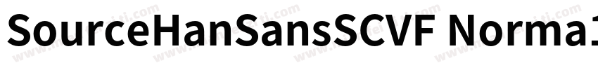 SourceHanSansSCVF Norma1字体转换